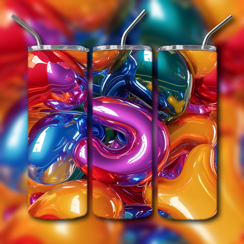 Abstract 3D Art Tumbler