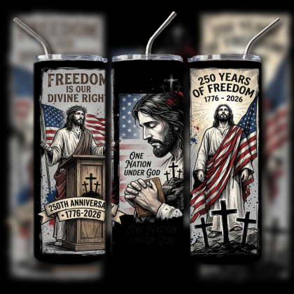 God and Country Patriotic Tumbler