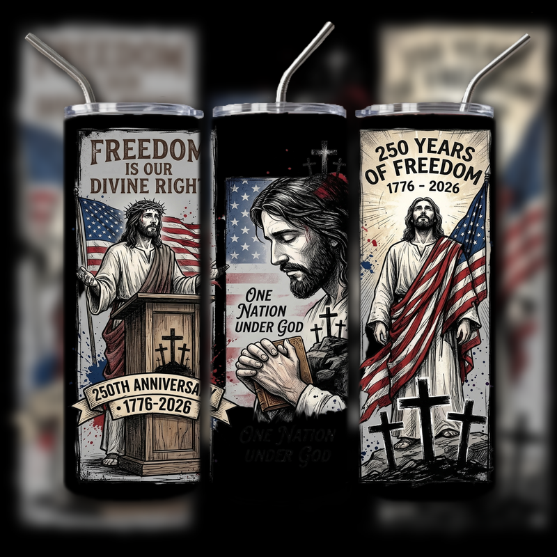 God and Country Patriotic Tumbler