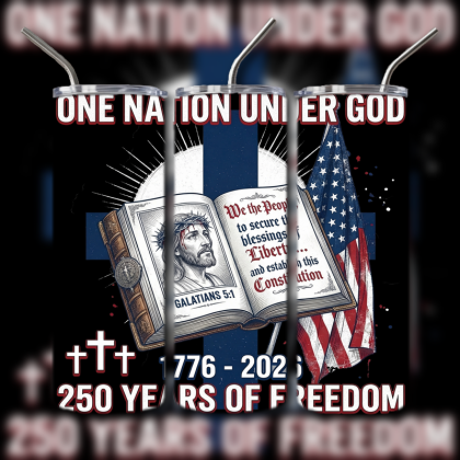 God and Country Patriotic Tumbler