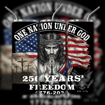God and Country Patriotic Tumbler