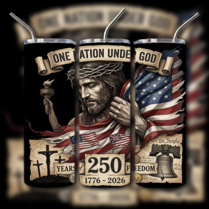 God and Country Patriotic Tumbler