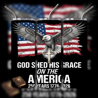 God and Country Patriotic Tumbler