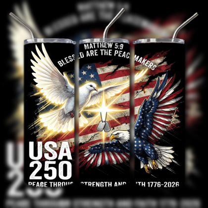 God and Country Patriotic Tumbler