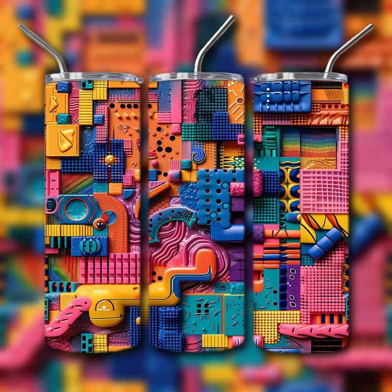 Abstract 3D Art Tumbler