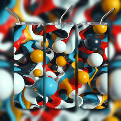 Abstract 3D Art Tumbler