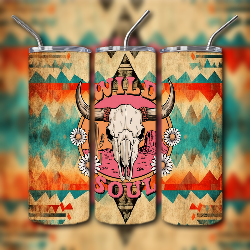 Cow Skull Tumbler