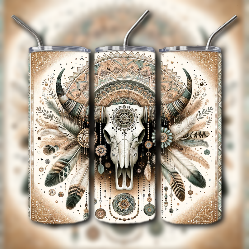 Cow Skull Tumbler