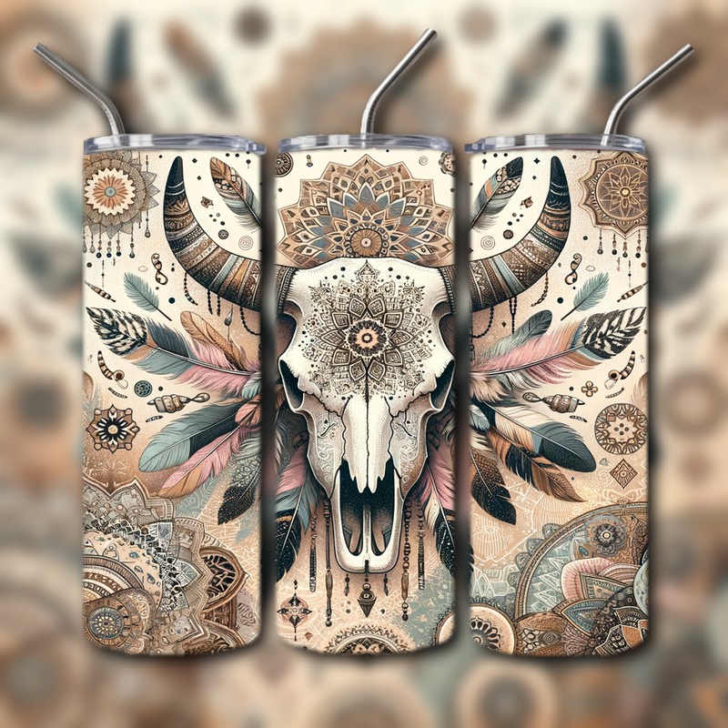 Cow Skull Tumbler