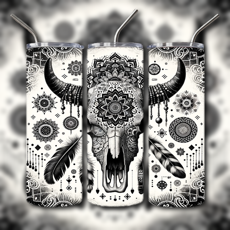 Cow Skull Tumbler