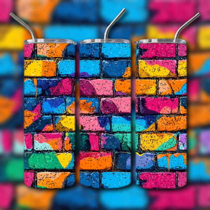 Colorful Graffiti Wall Art Tumbler