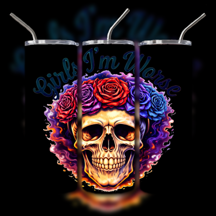 Dark Humor Skull Tumbler
