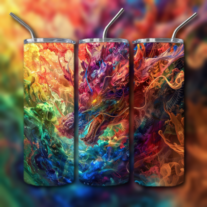 Japanese Dragon Painting Tumbler