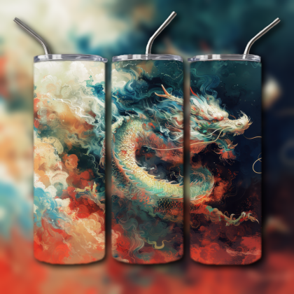 Japanese Dragon Painting Tumbler