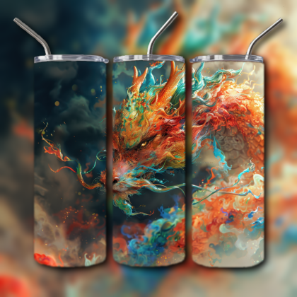 Japanese Dragon Painting Tumbler