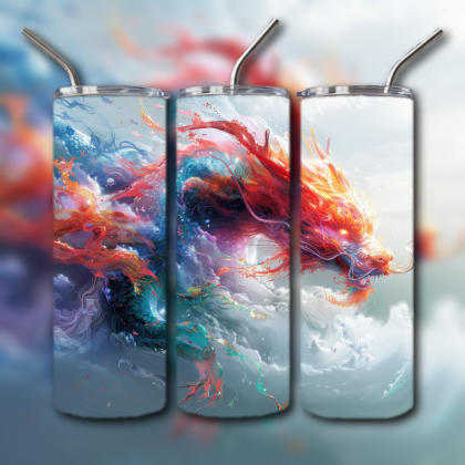 Japanese Dragon Painting Tumbler
