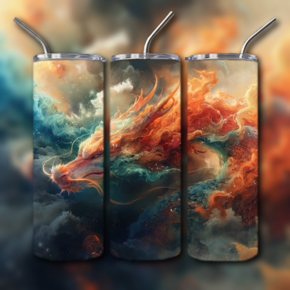 Japanese Dragon Painting Tumbler