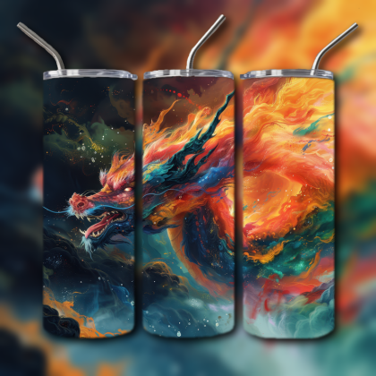 Japanese Dragon Painting Tumbler