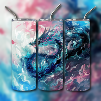 Japanese Dragon Painting Tumbler