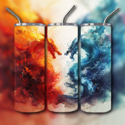 Japanese Dragon Painting Tumbler