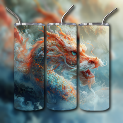 Japanese Dragon Painting Tumbler