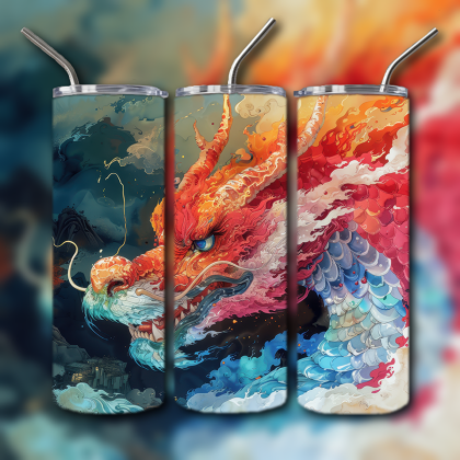 Japanese Dragon Painting Tumbler