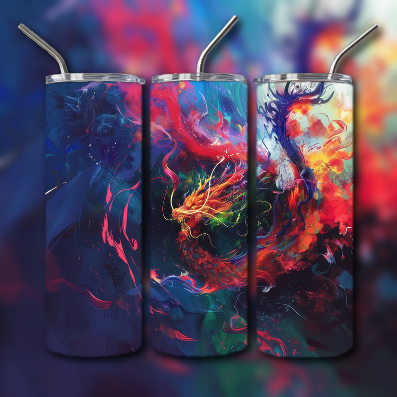 Japanese Dragon Painting Tumbler