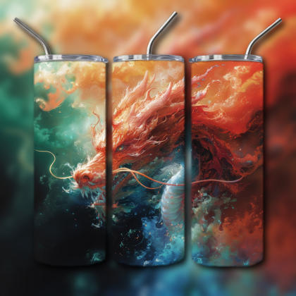 Japanese Dragon Painting Tumbler