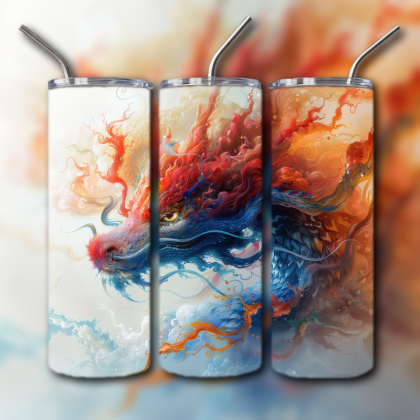 Japanese Dragon Painting Tumbler