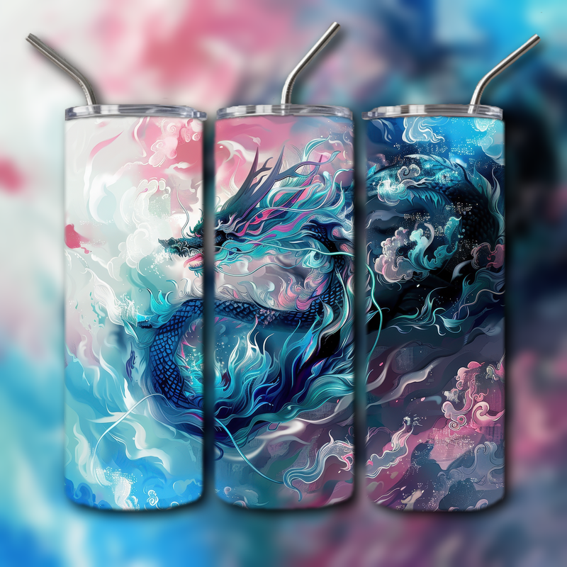 Japanese Dragon Painting Tumbler