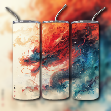 Japanese Dragon Painting Tumbler