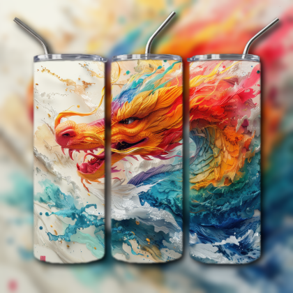 Japanese Dragon Painting Tumbler