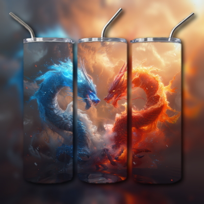 Japanese Dragon Painting Tumbler