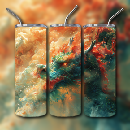 Japanese Dragon Painting Tumbler