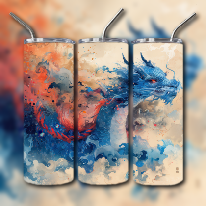 Japanese Dragon Painting Tumbler