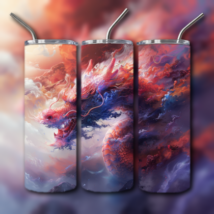 Japanese Dragon Painting Tumbler