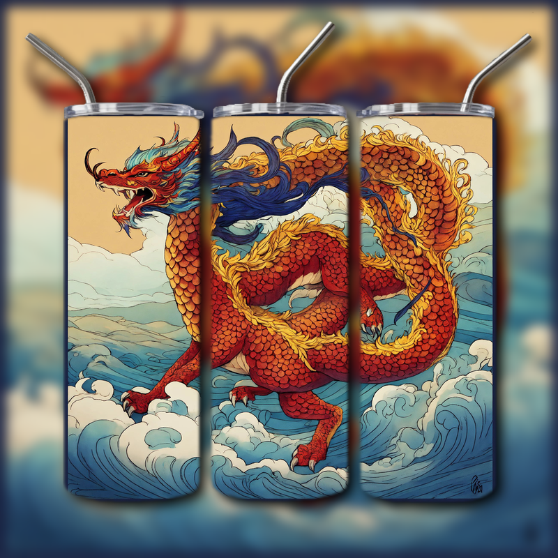 Japanese Dragon Tumbler