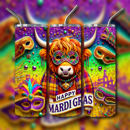 Mardi Gras Tumbler