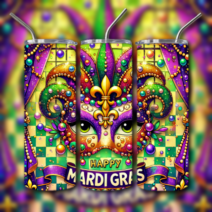 Mardi Gras Tumbler