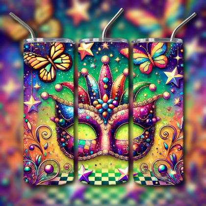 Mardi Gras Tumbler
