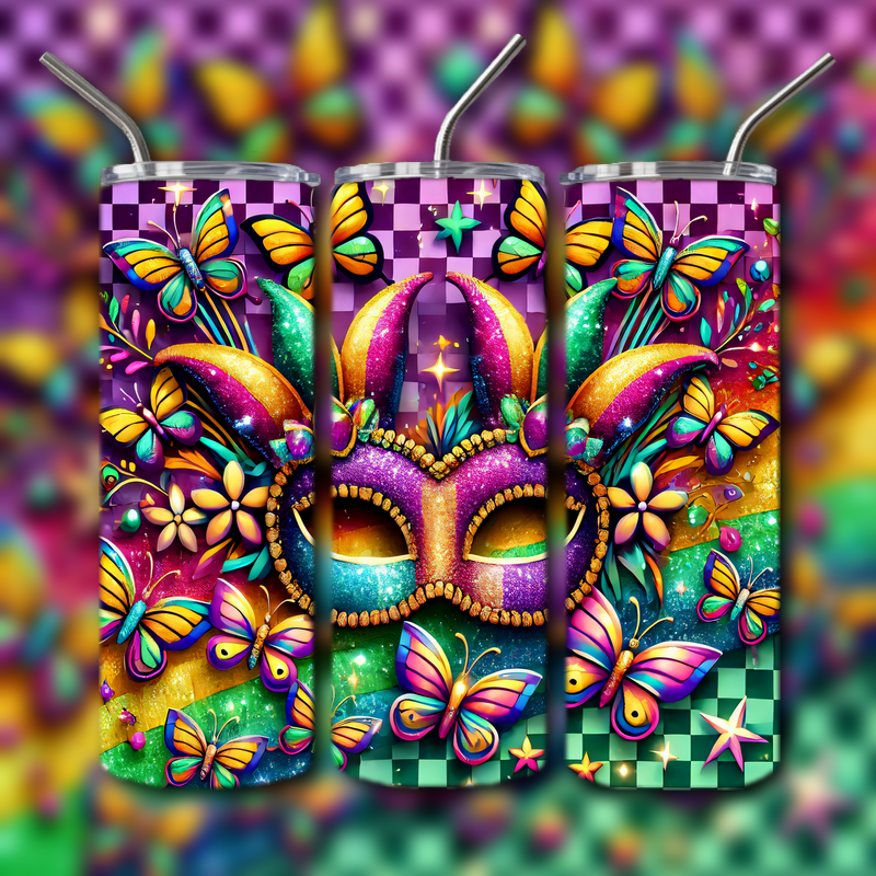 Mardi Gras Tumbler