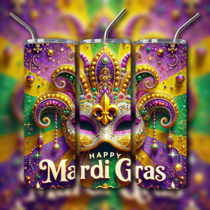 Mardi Gras Tumbler