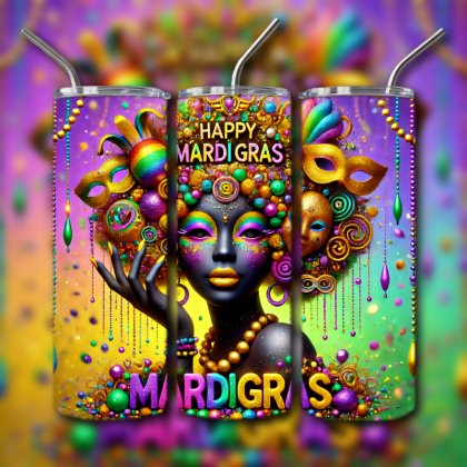 Mardi Gras Tumbler