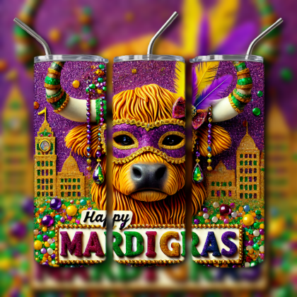 Mardi Gras Tumbler