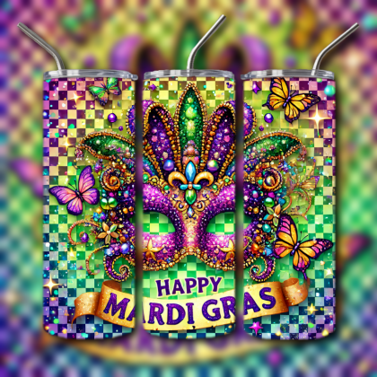 Mardi Gras Tumbler