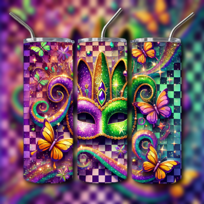 Mardi Gras Tumbler
