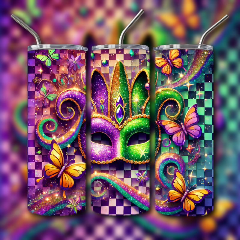 Mardi Gras Tumbler