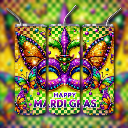 Mardi Gras Tumbler