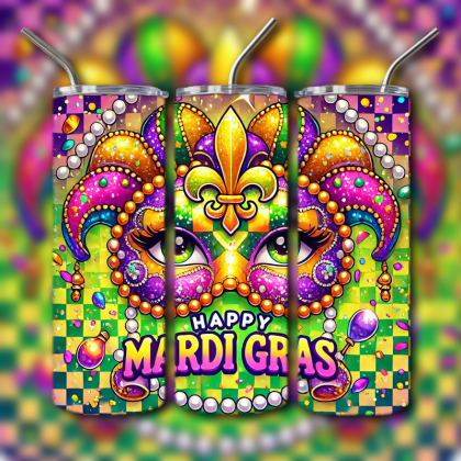 Mardi Gras Tumbler