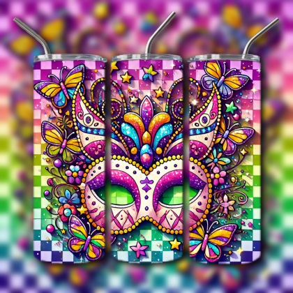 Mardi Gras Tumbler
